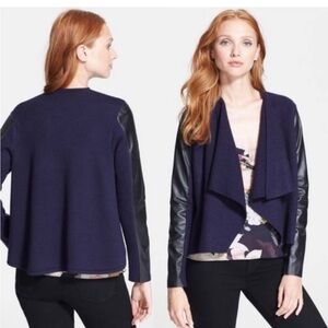 Ted Baker NWT Gaeton wool and leather cardigan jacket sz 4 Ted Baker 1 $295